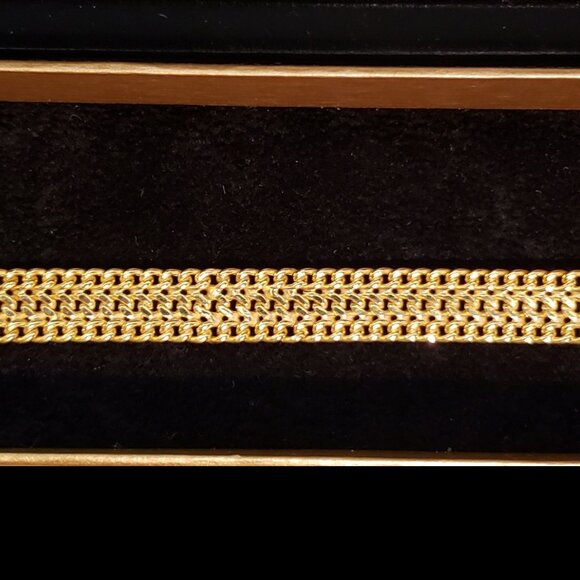 **SOLD**14k Solid Yellow Gold Mesh Bracelet made in Italy 7", 10mm, ≈9.54 grams - Picture 2 of 9
